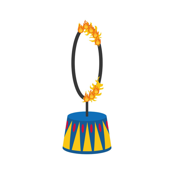 Circus brand hoepel - Vector, afbeelding