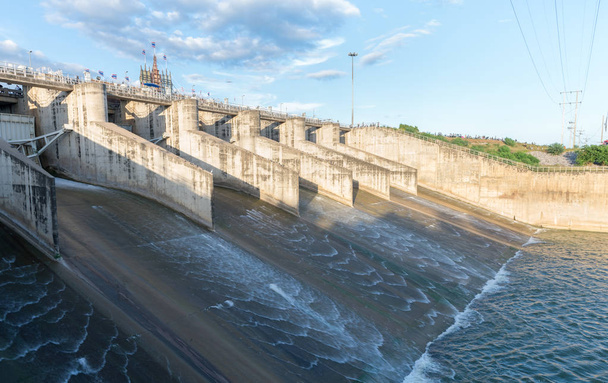 Dam gate in evening time - Photo, Image