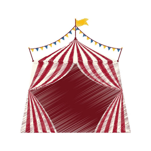 Cirkuszi sátor fesztivál - Vektor, kép