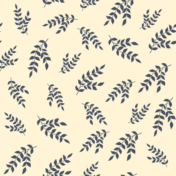 Floral seamless pattern with leaves. - Vetor, Imagem