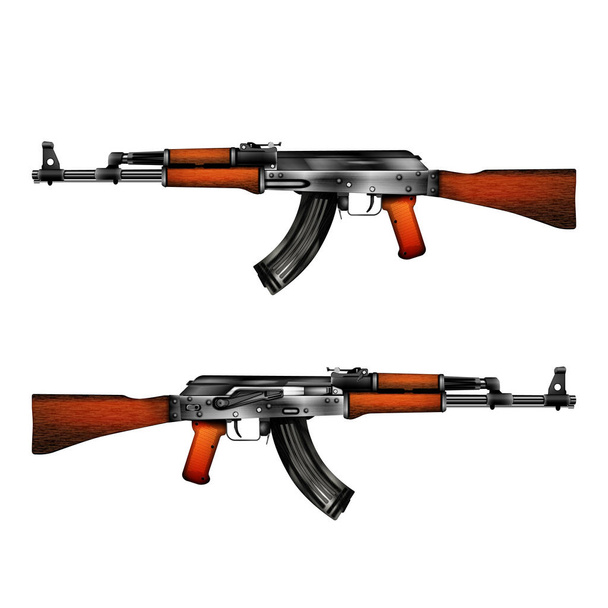 vetor realista de um Kalashnikov AK-47
 - Vetor, Imagem