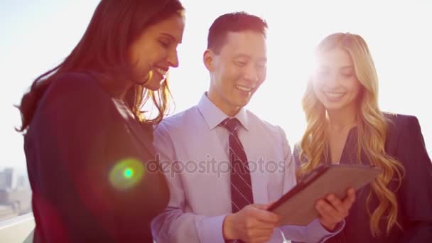 business advisors using tablet technology - Footage, Video