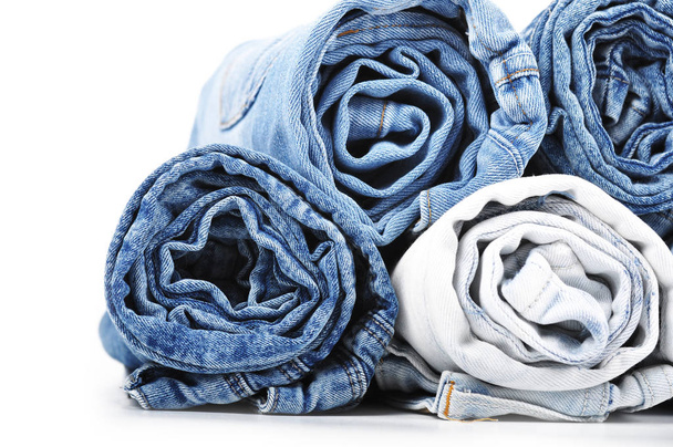 Denim jeans yığını - Fotoğraf, Görsel