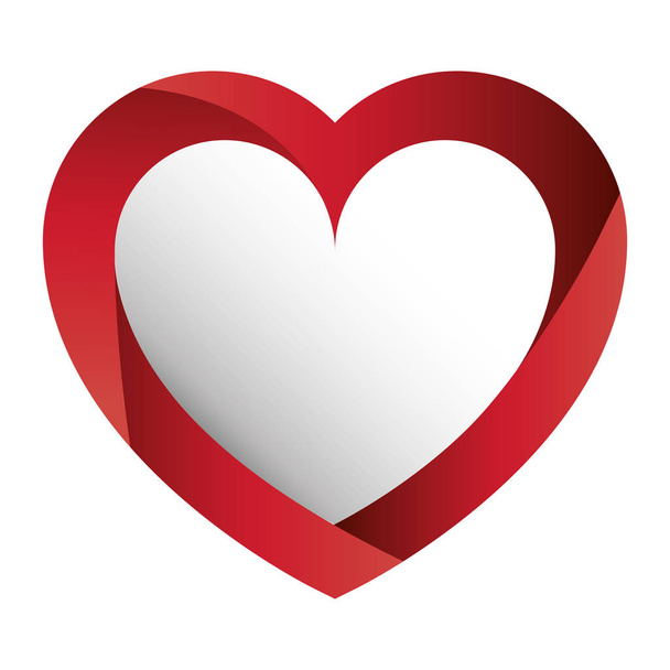 silhouette icona di design cuore rosso con pendenza
 - Vettoriali, immagini