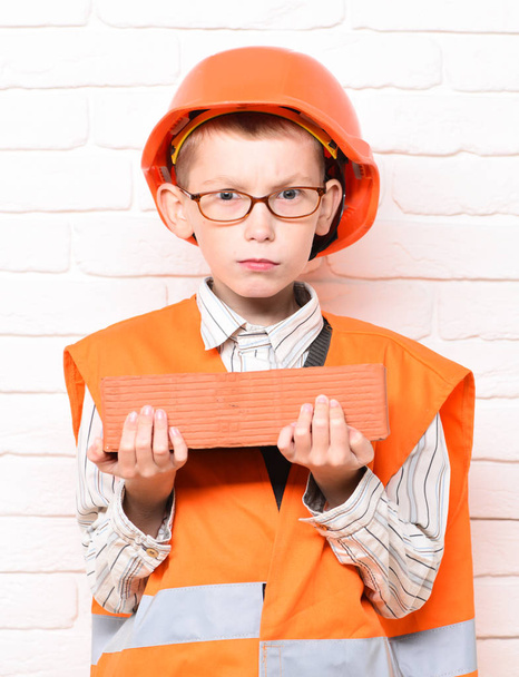 young cute builder boy - Photo, image