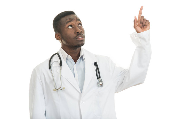 Male doctor pointing with finger. - Photo, Image