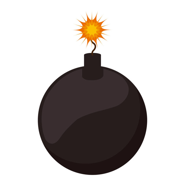Isolated bomb design - Vector, Image