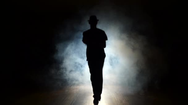 Dancer in a smoke on a black background - Footage, Video