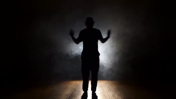 Dancer in the smoke in the dark. - Footage, Video