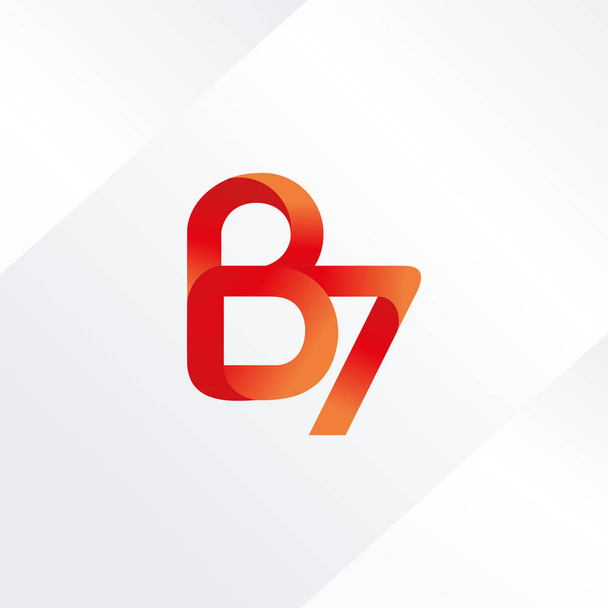 Буква и логотип номера B7
 - Вектор,изображение