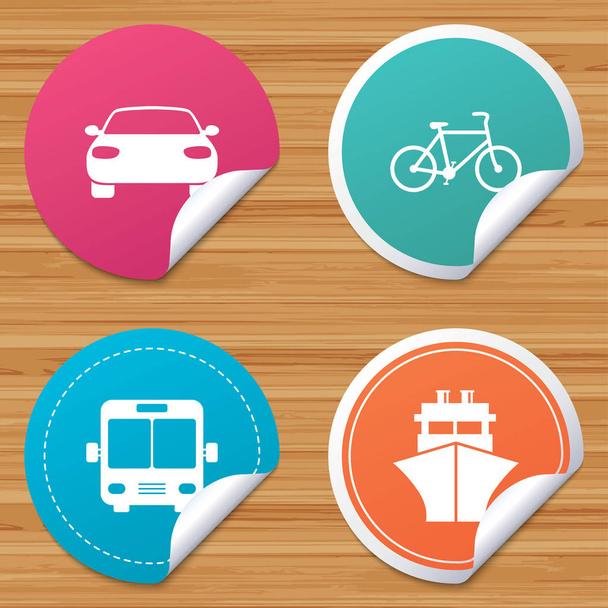 Transport sign icons - Wektor, obraz