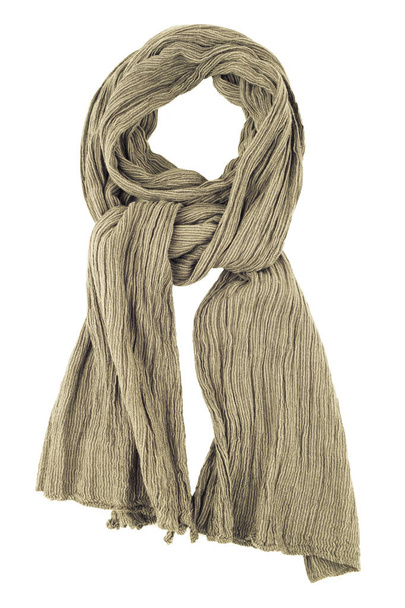 Grey wool scarf isolated on white background. - Foto, Bild