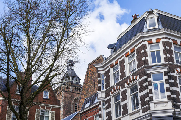 Utrecht, Holandia, 30 sty 2016. Typowe detale architektury miasta - Zdjęcie, obraz