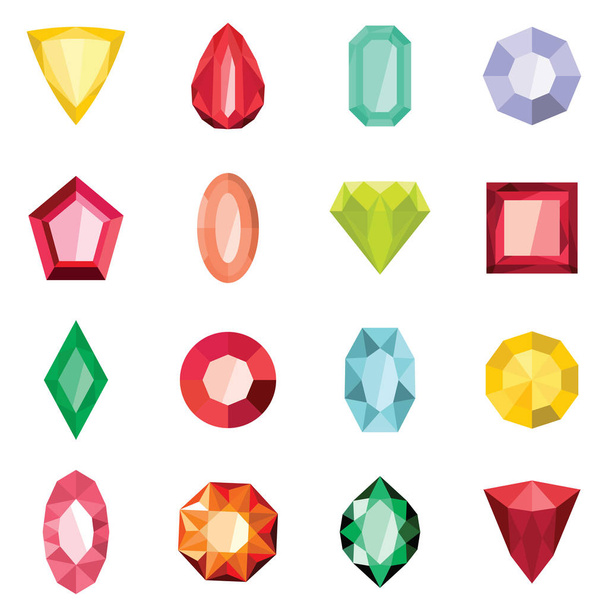 Juwelen im Cartoon-Flach-Stil - Vektor, Bild