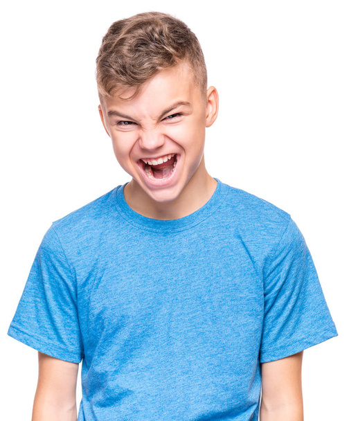 Emotional portrait of teen boy - Foto, imagen