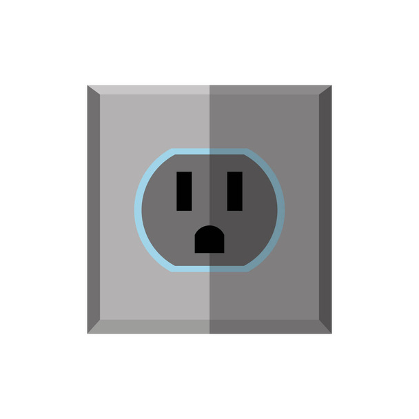 gniazdo energii ikona na białym tle - Wektor, obraz