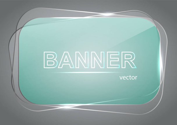Banner with a green shade. - Vector, imagen