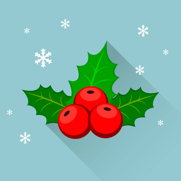 クリスマス ヒイラギの果実アイコン。モダンなデザイン - ベクター画像