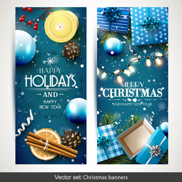 Luxury Christmas banners - Вектор, зображення