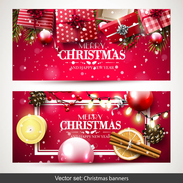 Luxury Christmas banners - ベクター画像