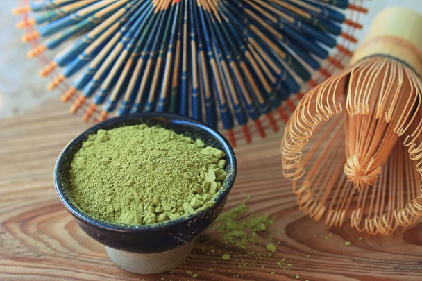 Matcha green tea powder - Foto, Bild