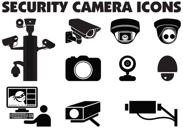 Videosorveglianza telecamere di sicurezza grafica vettoriale illustrazione
. - Vettoriali, immagini