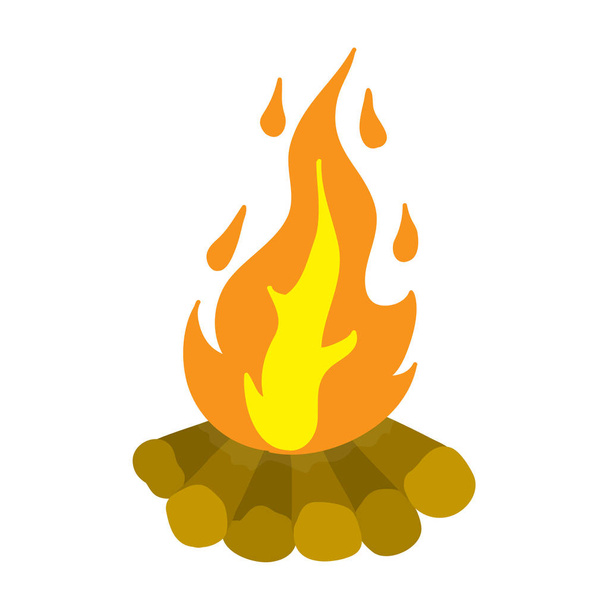 campfire isolated illustration - Vector, Image