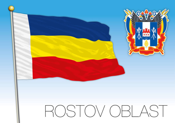 Bandera de Rostov, Rusia
 - Vector, Imagen