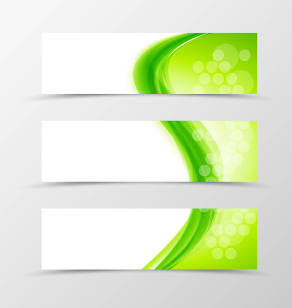 Set of header banner natural design - Vector, Imagen