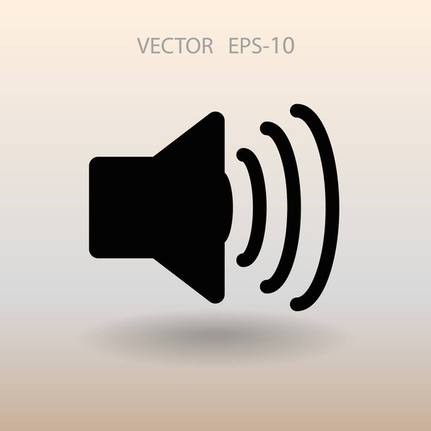 Flat icon of speaker. vector illustration - Вектор, зображення