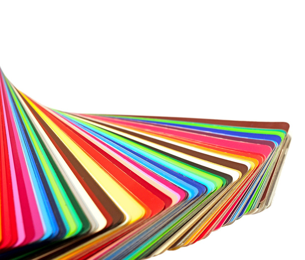 colorida guía de color sobre fondo blanco con espacio de copia
 - Foto, Imagen