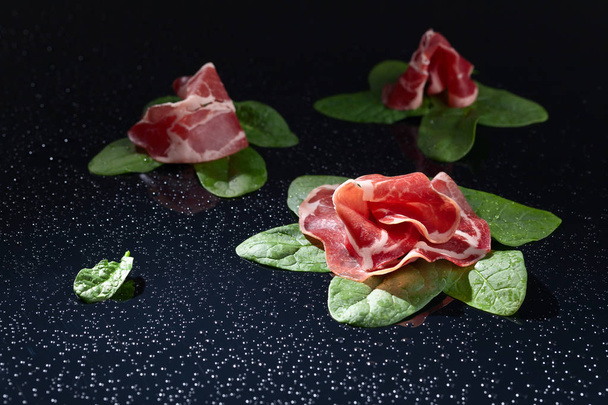 jamon with spinach   - Photo, Image