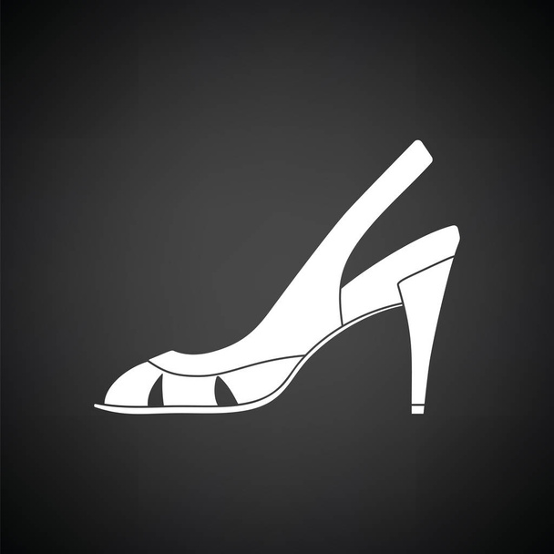 Kadın topuklu sandalet simgesi - Vektör, Görsel