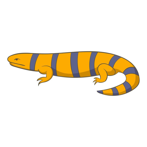 Yellow lizard icon, cartoon style - Vektori, kuva