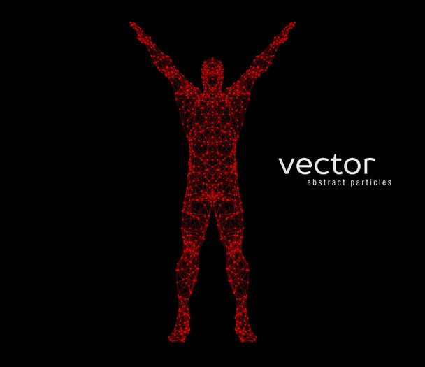 Abstract vector illustration of  man. - Vettoriali, immagini