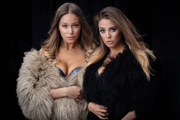 Two ladies in fur coats - Foto, Bild
