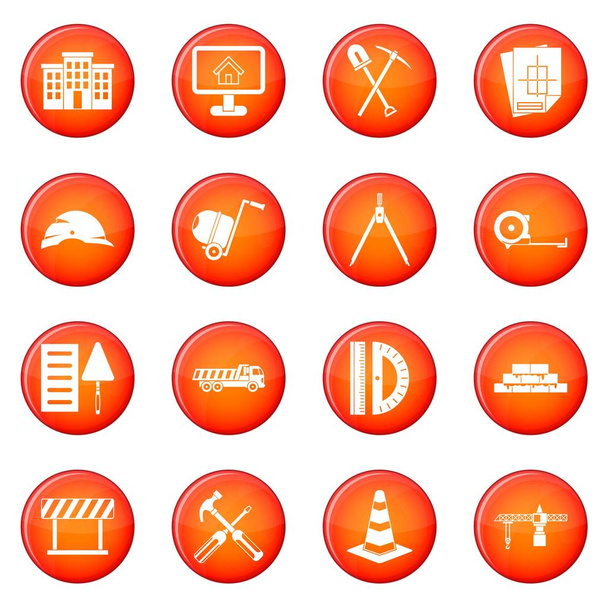 Construction icons vector set - Vector, Image