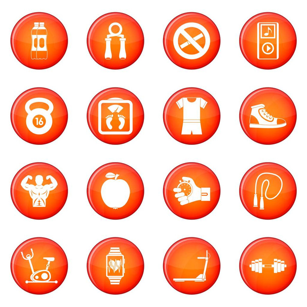 Fitness icons vector set - Vector, Image