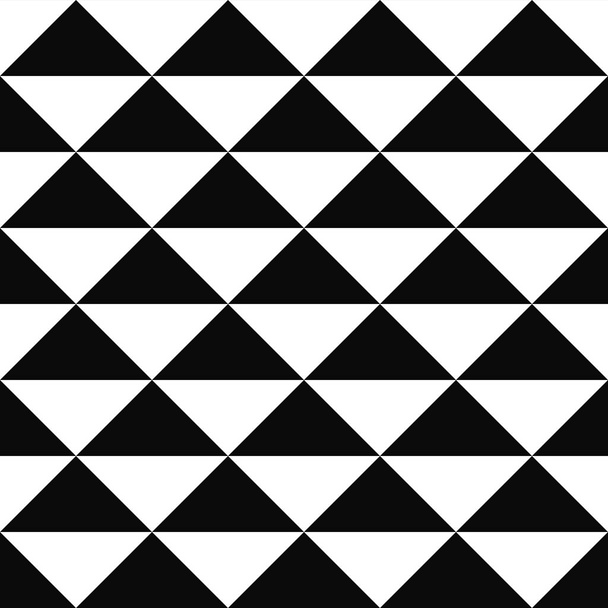 シームレスな白黒三角形パターン設計 - ベクター画像