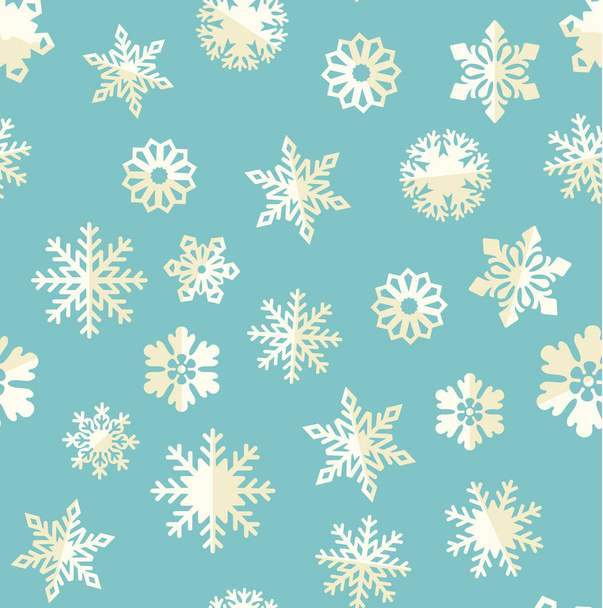 抽象的な雪片でシームレスなパターン ベクトル. - ベクター画像