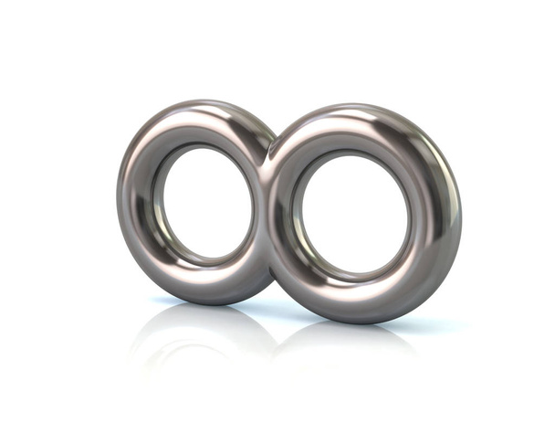Simple silver infinity symbol - Foto, Bild