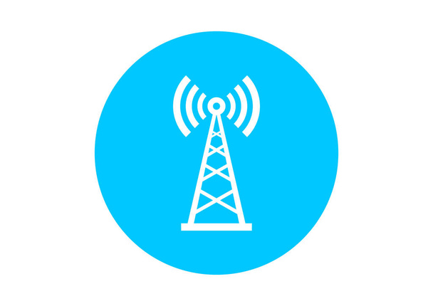 Round transmitter icon on white background       - Vector, Image