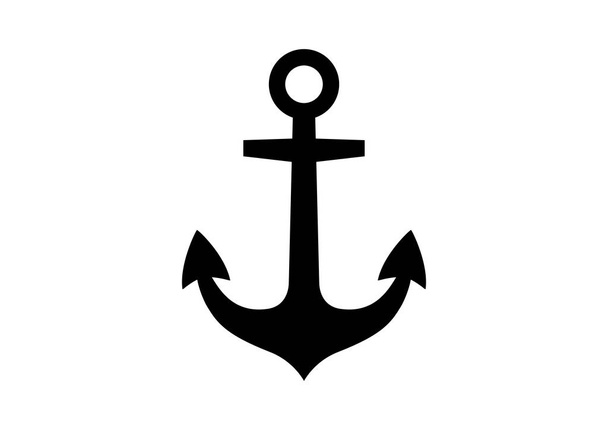 Icona di ancoraggio nero su sfondo bianco
 - Vettoriali, immagini