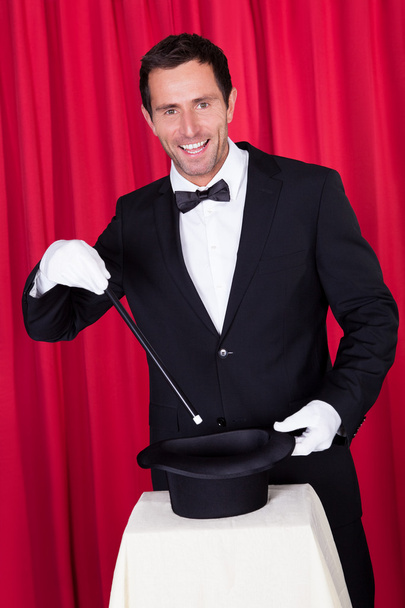 A Magician In A Black Suit - Foto, Imagen