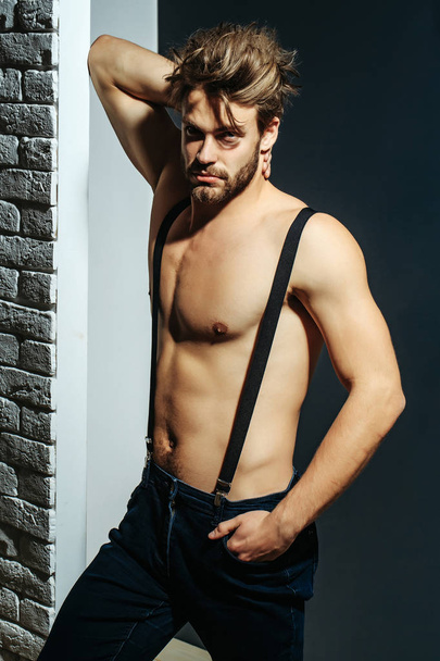 sexy muscular bearded man - Фото, зображення