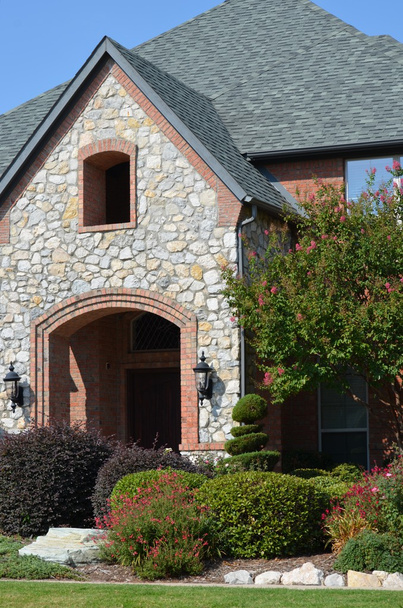 Stone house front door - Photo, Image