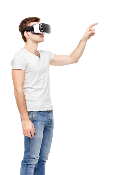 Man with virtual reality goggles - Photo, Image