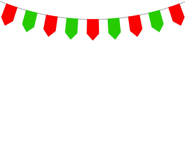 Bandiere decorative sul modello di biglietto di auguri per un felice Natale
 - Vettoriali, immagini