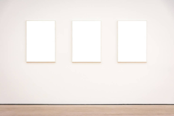 Modern Art Museum Frame Wall Clipping Path Isolated White Vector - Foto, immagini