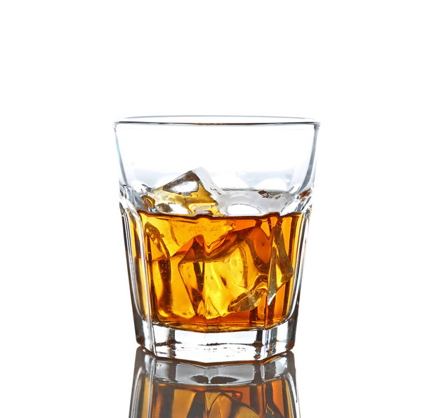 Glass of whisky with ice - Φωτογραφία, εικόνα